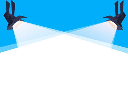 Spotlight vector background. Vector set of light. Light source, studio lighting. Vector illustrationのイラスト素材