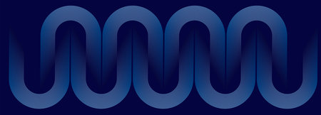 Blue abstract background with blue glowing geometric lines. Modern shiny blue diagonal rounded lines...