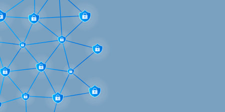 business internet cyber security connection network concept. Vectorのイラスト素材