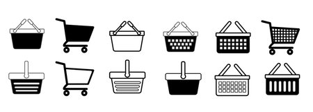Basket icon, isolated symbol, vector illustration, high-quality black style icons.のイラスト素材
