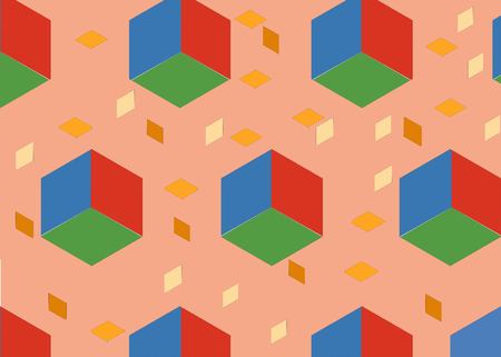 Cube and Abstractionのイラスト素材