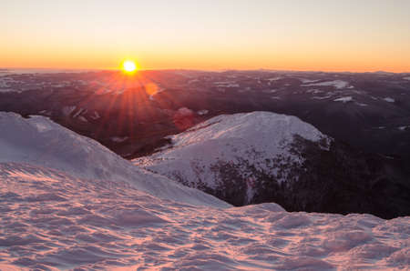 Summer mountain landscape with a lake in the foregroundの写真素材