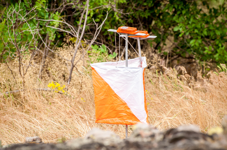 Orienteering. Check point Prism and composter for orienteering. Navigation equipment. The conceptの写真素材
