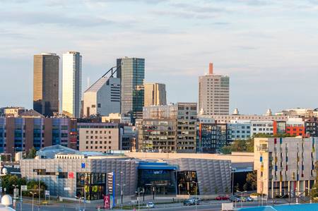 Tallin, Estonia - 24 July 2018: Tallinn. View of the city from the seaportのeditorial素材