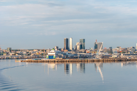 Tallin, Estonia - 24 July 2018: Tallinn. View of the city from the Gulf of Finlandのeditorial素材