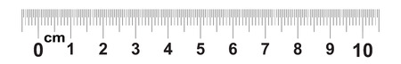 Ruler 10 centimeter. Ruler 100 mm. Value of division 0.5 mm. Precise length measurement device. Calibration gridのイラスト素材