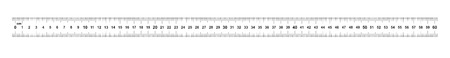 Double sided Ruler 60 centimeter or 600 mm. Value of division 0.5 mm. Precise length measurement device. Calibration gridのイラスト素材
