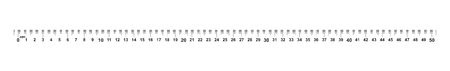 Ruler 50 centimeter. Ruler 500 mm. Value of division 0.5 mm. Precise length measurement device. Calibration gridのイラスト素材