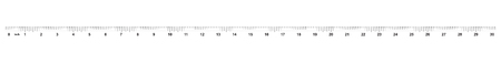 30 inch ruler. The price of division - 32 divisions by inch. Exact length measurement device. Calibration gridのイラスト素材