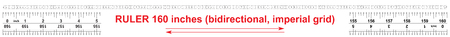 Ruler bidirectional 160 inches. The division price is 1/32 inch. Ruler double sided. Precise...