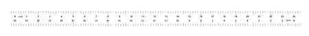 Ruler bidirectional 24 inches. Metric calibration grid. The division price is 0.05 inch. Precise measuring toolのイラスト素材