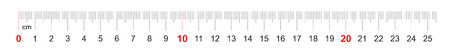 Grid for a ruler of 250 millimeters, 25 centimeters. Calibration grid. Value division 1 mm. Precise length measurement device.のイラスト素材