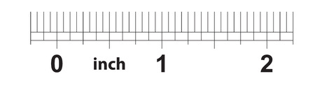 2 inch tape measure ruler with 1/16 inch markings. Imperial gridのイラスト素材