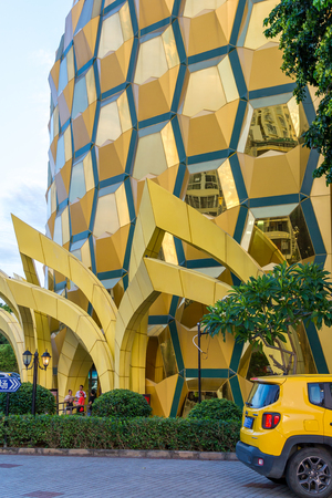 Hainan island, Sanya sity, Dadonghai Bay, China - May 13, 2019: - Popular among tourists shopping center Ananas or Pineapple. Located in the city center of Sanyaのeditorial素材