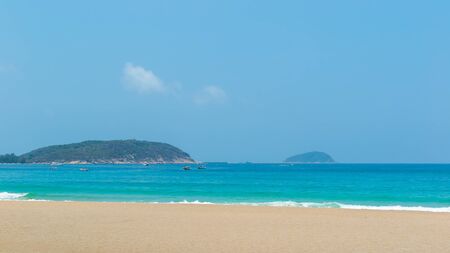 Tropical paradise beach and sea landscape. Travel, tourism concept and beach vacation.の写真素材