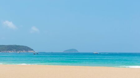 Tropical paradise beach and sea landscape. Travel, tourism concept and beach vacation.の写真素材