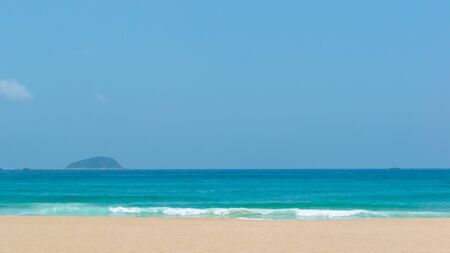 Tropical paradise beach and sea landscape. Travel, tourism concept and beach vacation.の写真素材