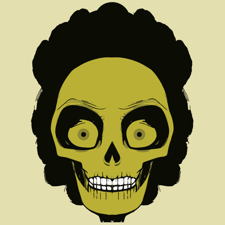 feminine color skull tattoo hand drawn vector colored clip artのイラスト素材