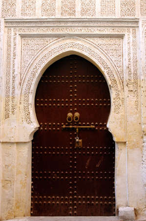 traditional and artisanal door in Moroccoの写真素材