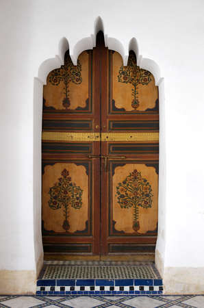 traditional and artisanal door in Moroccoの写真素材