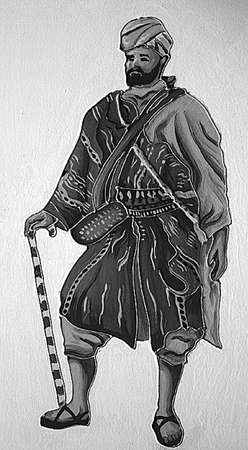 Ancient traditional moroccan lifestyle in black and whiteの写真素材