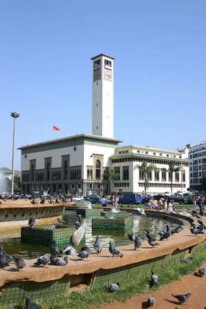 Colonial architecture boulevard Mohammed Vの写真素材