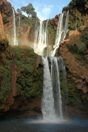 Ouzoud waterfall in Atlas of Moroccoの写真素材
