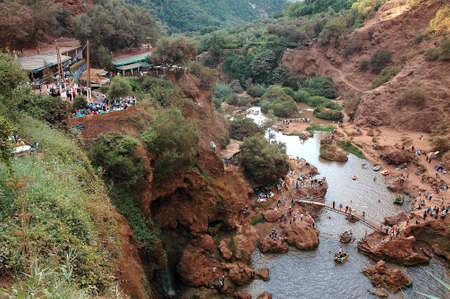 Ouzoud waterfall in Atlas of Moroccoの写真素材