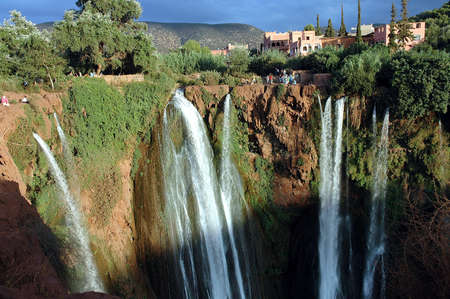 Ouzoud waterfall in Atlas of Moroccoの写真素材