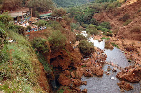 Ouzoud waterfall in Atlas of Moroccoの写真素材