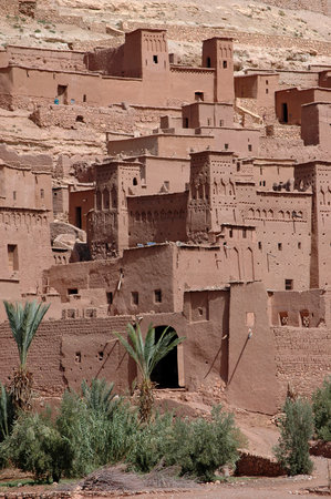 AIT BEN HADDOU Kasbah of Ouarzazate in Moroccoの写真素材