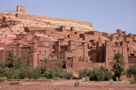 AIT BEN HADDOU Kasbah of Ouarzazate in Moroccoの写真素材