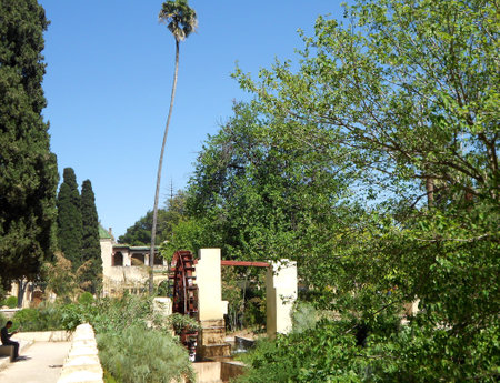 Jnan sbil garden in Fez in Moroccoの写真素材