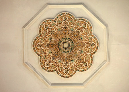 Traditional and handicraft zellige (tile) in Moroccoの写真素材