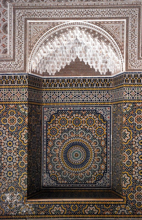 Interior of the Kasbah of Ouarzazate in Moroccoの写真素材