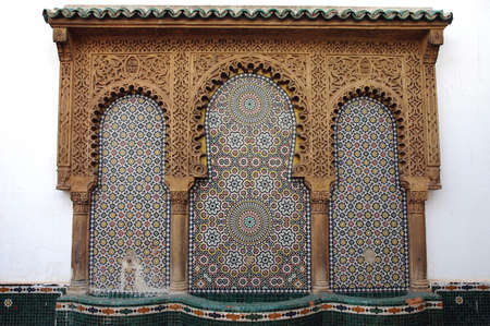 Beautiful handcrafted fountain in Morocco
