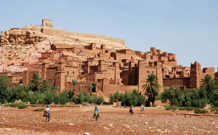 AIT BEN HADDOU Kasbah of Ouarzazate in Moroccoの写真素材