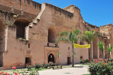 Architecture of the old town of Meknes in Moroccoの写真素材