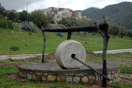 Traditional olive mill in Moroccoの写真素材