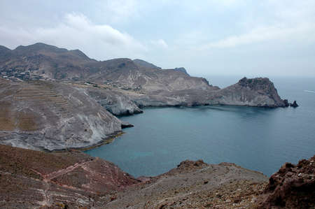 Beautiful exotic beach in northern Moroccoの写真素材