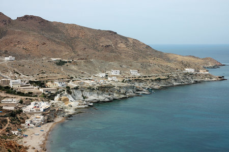 Beautiful exotic beach in northern Moroccoの写真素材