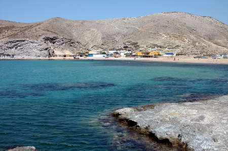 Beautiful exotic beach in northern Moroccoの写真素材