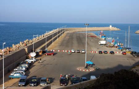 Cap de l'Eau, the small fishing port in northern Moroccoの写真素材