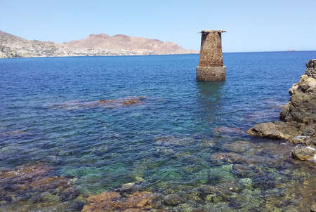 Beautiful exotic beach in northern Moroccoの写真素材
