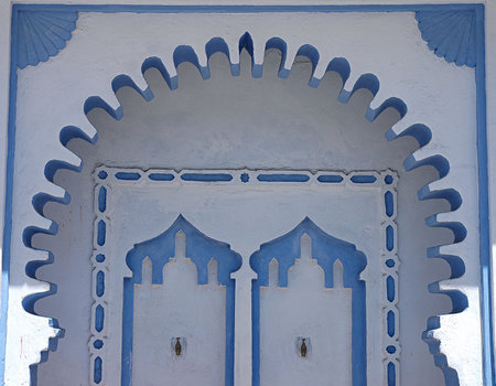 Chefchaouen Blue City in northern Moroccoの写真素材