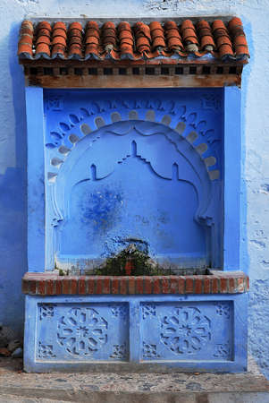 Chefchaouen Blue City in northern Moroccoの写真素材