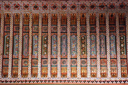 Artistic and traditional ceiling design in Moroccoの写真素材