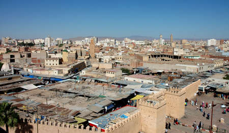 Place Bab Sidi Abelouahab in Oujda east of Moroccoの写真素材