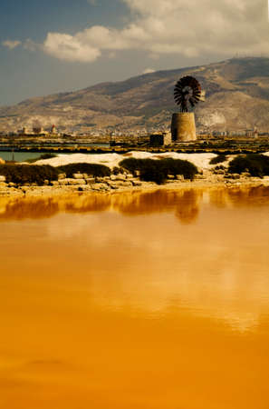 Archipelago of the Stagnone Islands, Trapani, Sicily, Italyの写真素材