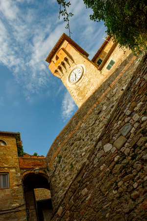 The Fortress of Passignano sul Trasimeno, Umbria, Italyの写真素材